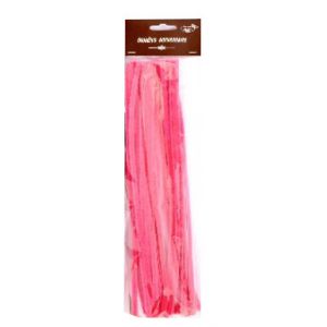 Druciki kreatywne Galeria Hobby 30cm Chenille Różowe, 25szt